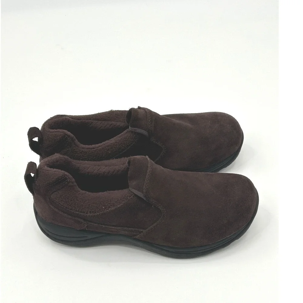 L.L Bean‎ PrimaLoft Suede Slip On Shoes Brown Cozy Outdoor Womens 8.5 - Picture 5 of 10